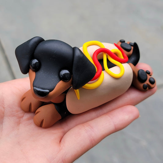 Hotdog Dachshund “Frankie”, Dog Sculpture