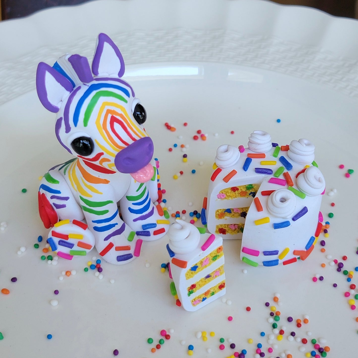 Funfetti Cake Zebra, Zebra Sculpture