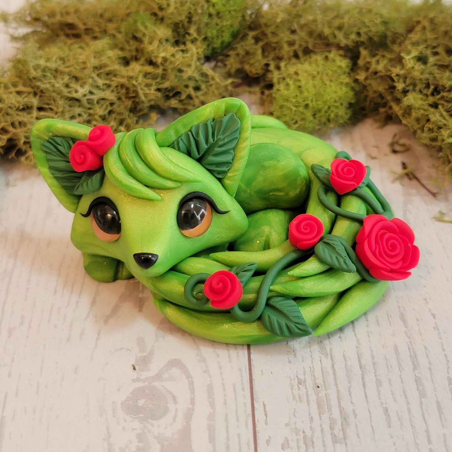 Forest Fox “Sylvie”, Handmade Clay Fox