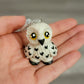 Snowy Owl Ornament, Handmade Clay Christmas Ornament