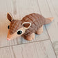 Mini Armadillo “Toffee”, Handmade Clay Armadillo