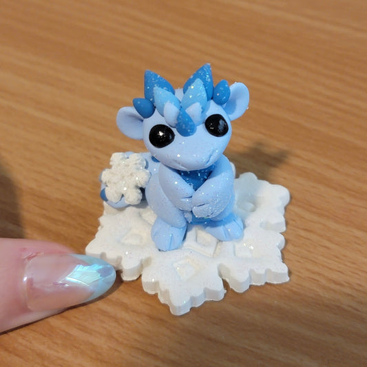Mini Clay Snowflake Dragon