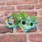 Mini Flower Dragon #1, Handmade Clay Dragon