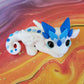 Crochet Blanket Dragon “Waffle”, Handmade Clay Dragon