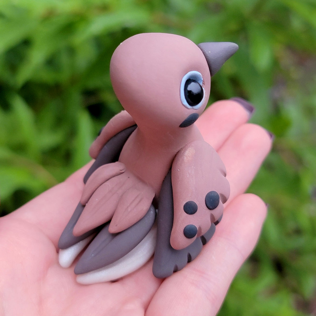 Mourning Dove “Bonbon”, Handmade Clay Bird
