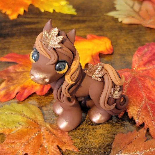 Fall Leaves Pony “Hazelnut”, Horse Sculpture