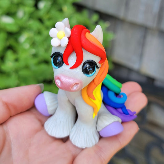 Rainbow Pony “Daisy”, Pony Sculpture