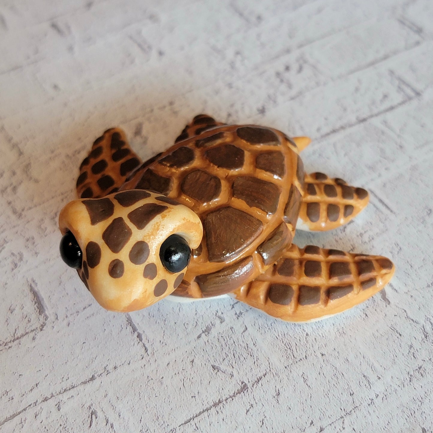 Sea Turtle “Journey”, Handmade Clay Turtle