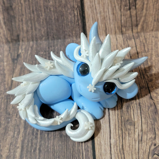 Snowflake Oriental Dragon “Winter Frost”, Dragon Sculpture