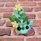 Mini Flower Dragon #2, Handmade Clay Dragon
