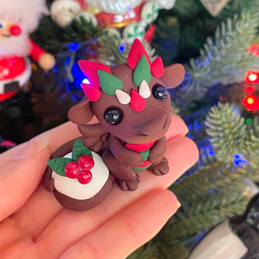 Mini Dragon “Christmas Pudding”, Dragon Sculpture