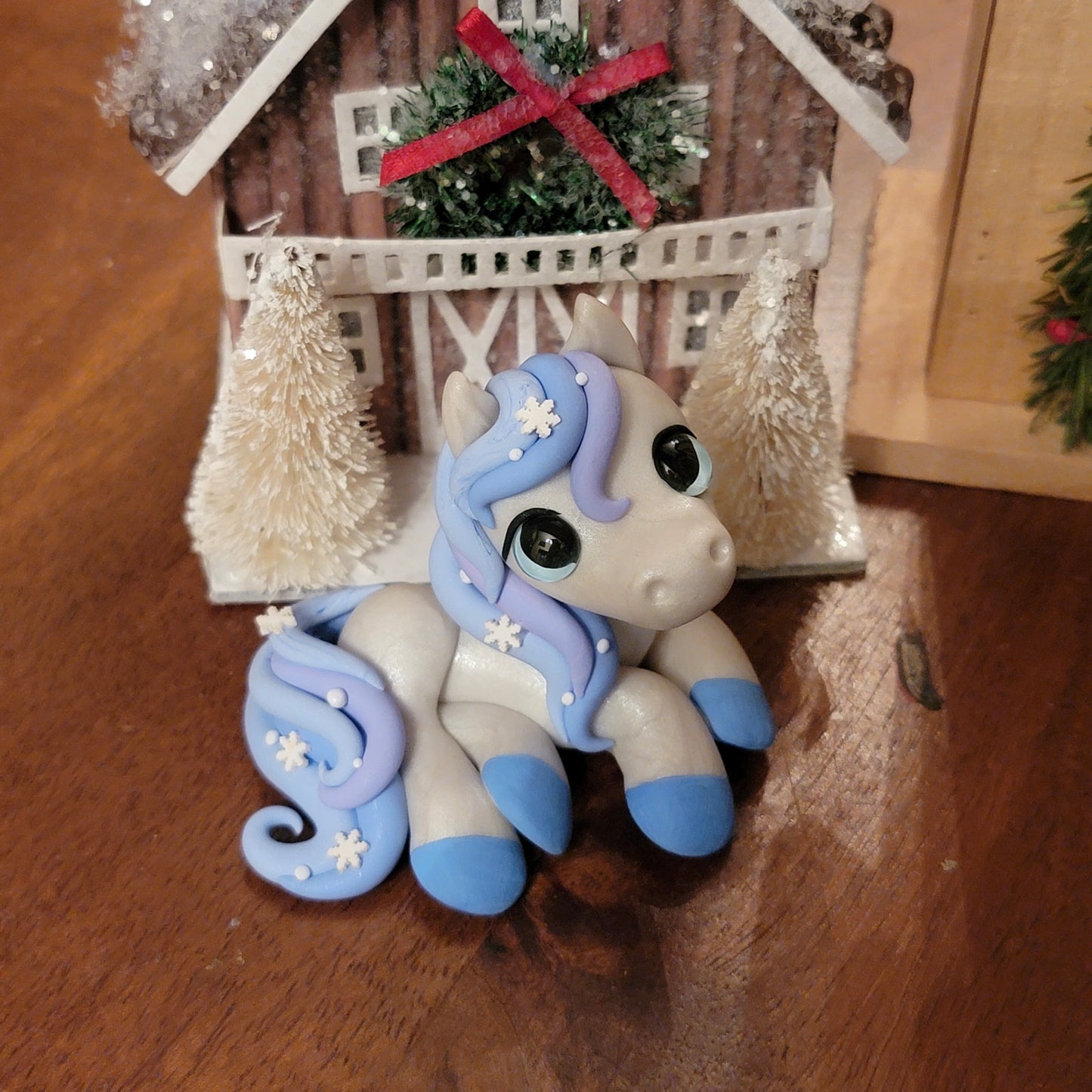 Winter Wonderland Pony “Snowflake Dreams”, Horse Sculpture