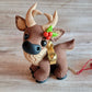 Christmas Tree Reindeer “Cocoa”, Handmade Clay Reindeer