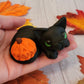 Jumbo-Sized Black Cat “Sully”, Handmade Clay Cat
