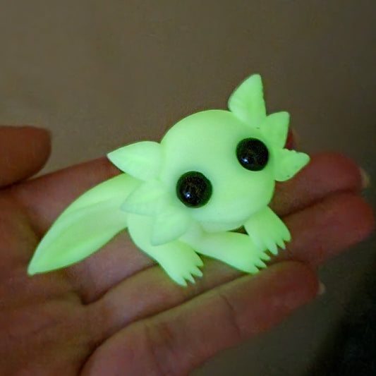 Mini Glow Axolotl Sculpture