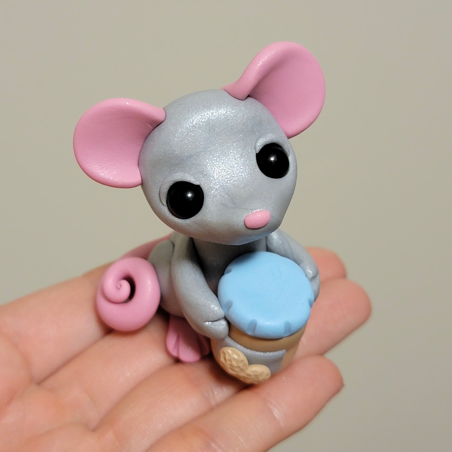 Peanut Butter Mouse “P.B”, Mouse Sculpture