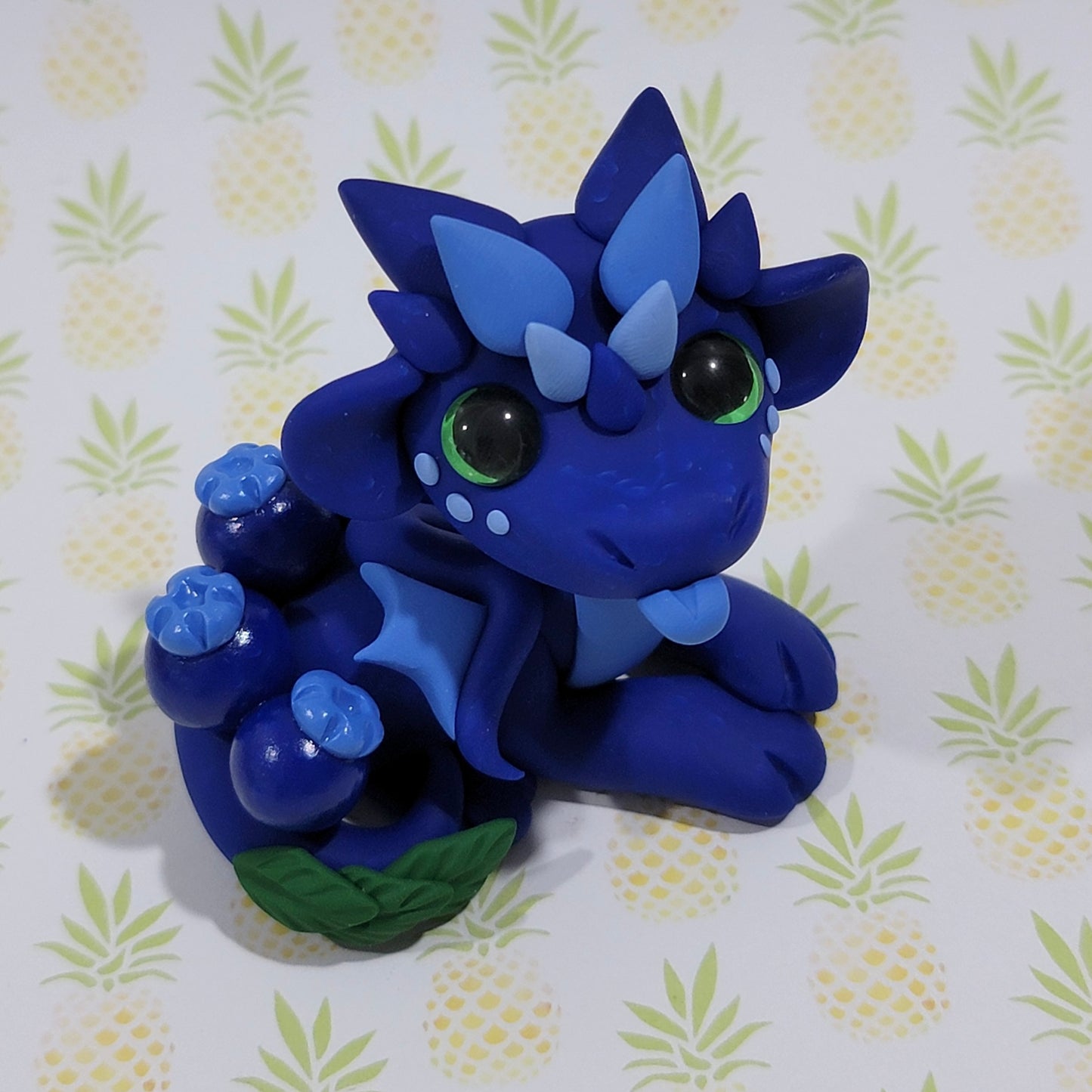 Blueberry Dragon Sculpture “Azul”