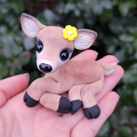 Yellow Flower Deer “Persephone”