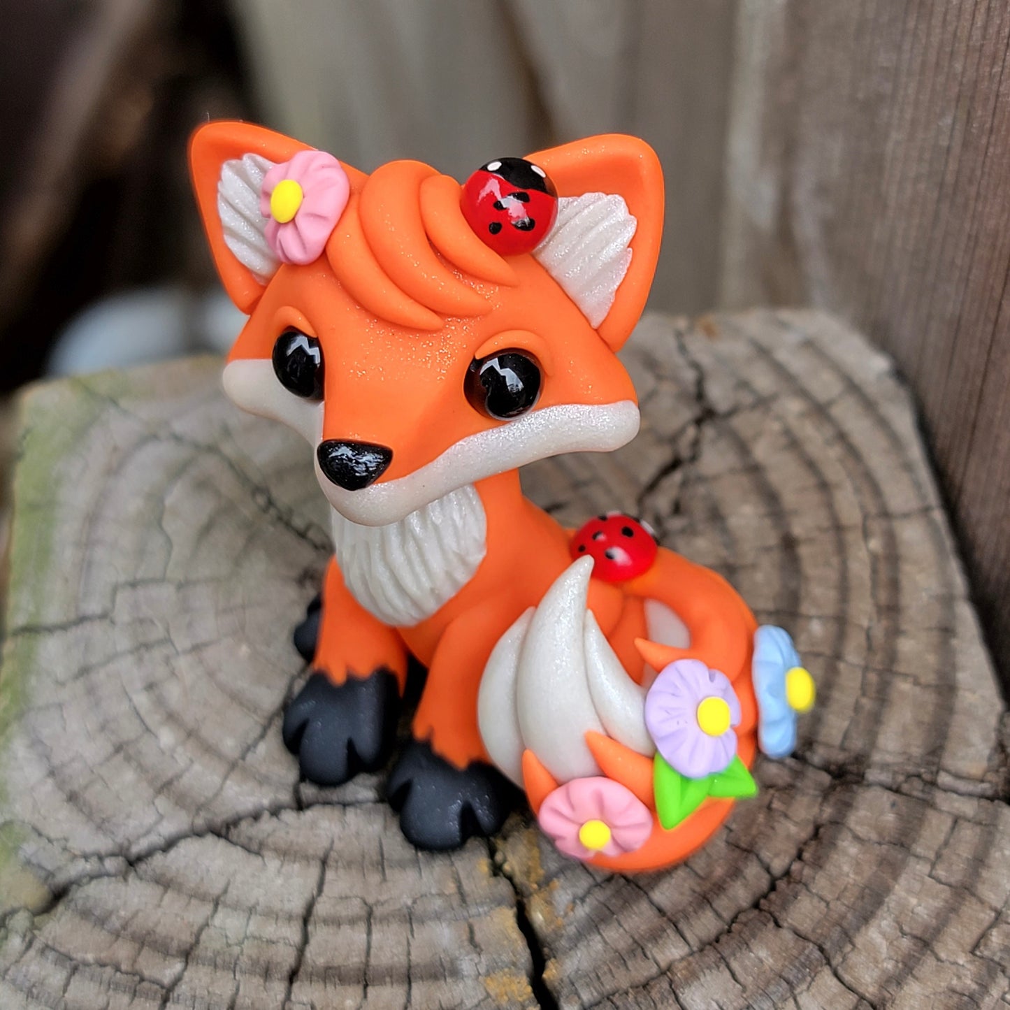 Mini Spring Flower Fox